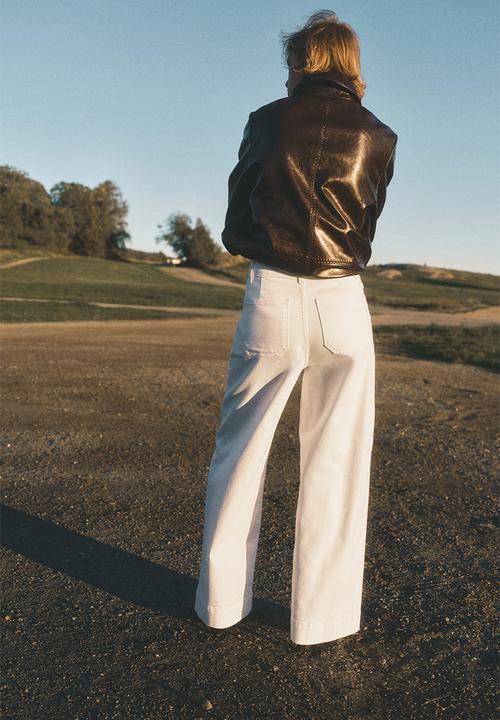 H&M - Wide high jeans - white