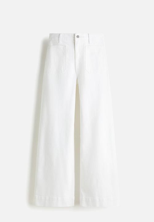 H&M - Wide high jeans - white