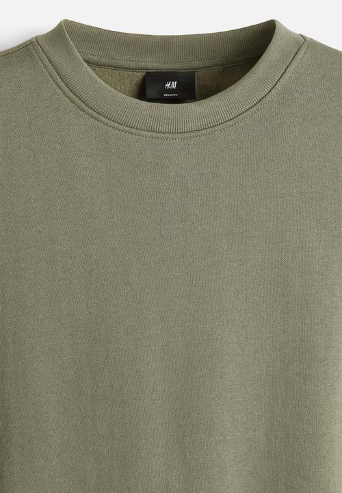 H&M - Loose fit sweatshirt - dusty khaki green