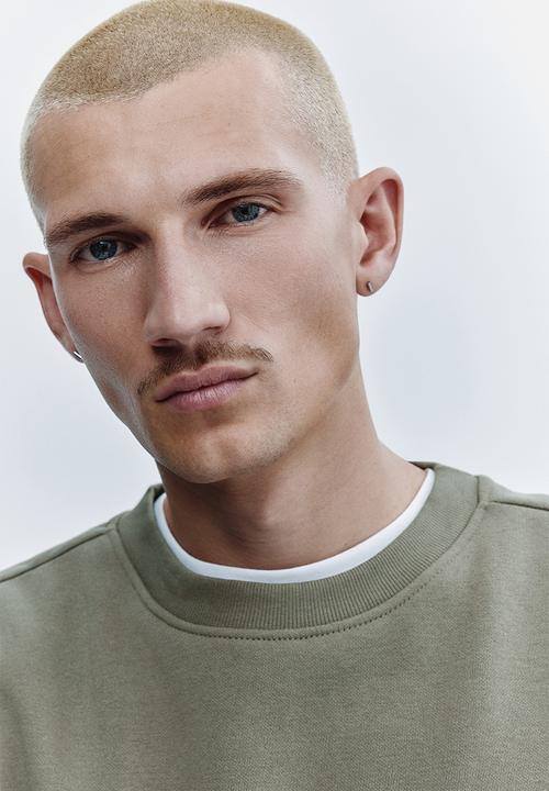 H&M - Loose fit sweatshirt - dusty khaki green