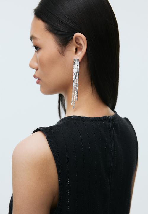 H&M - Embellished denim dress - black