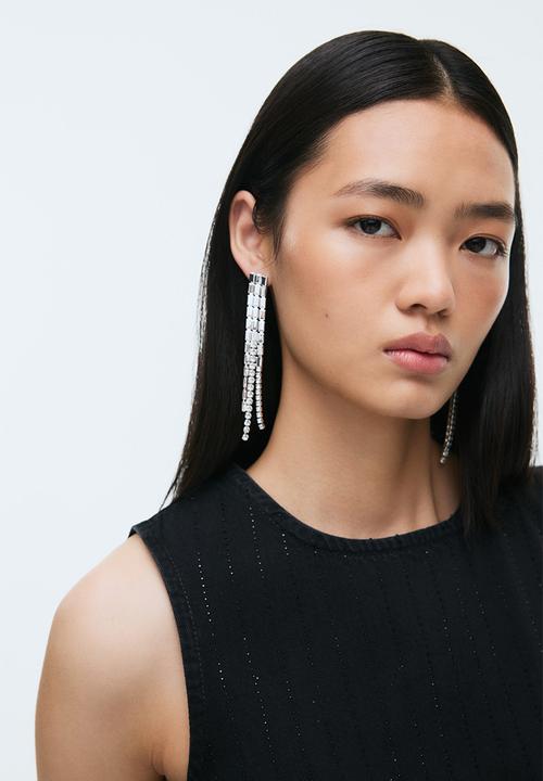 H&M - Embellished denim dress - black