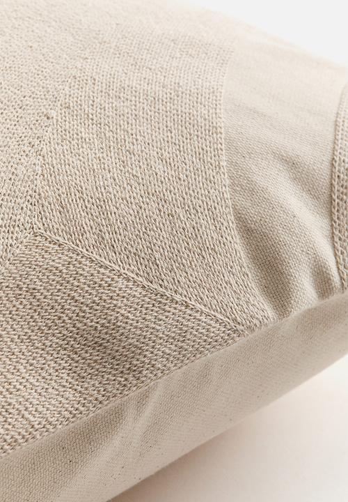 H&M - Embroidered cushion cover - light beige