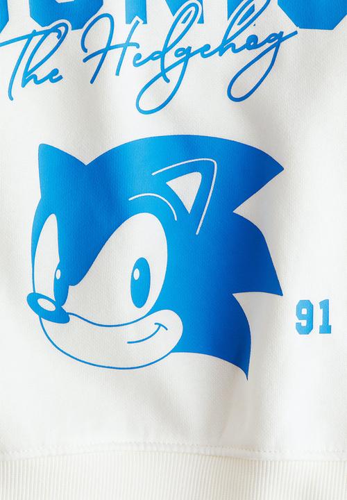 H&M - Print-motif sweatshirt - white/sonic the hedgehog