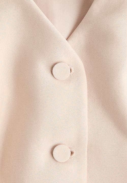 H&M - V-neck peplum waistcoat - light beige