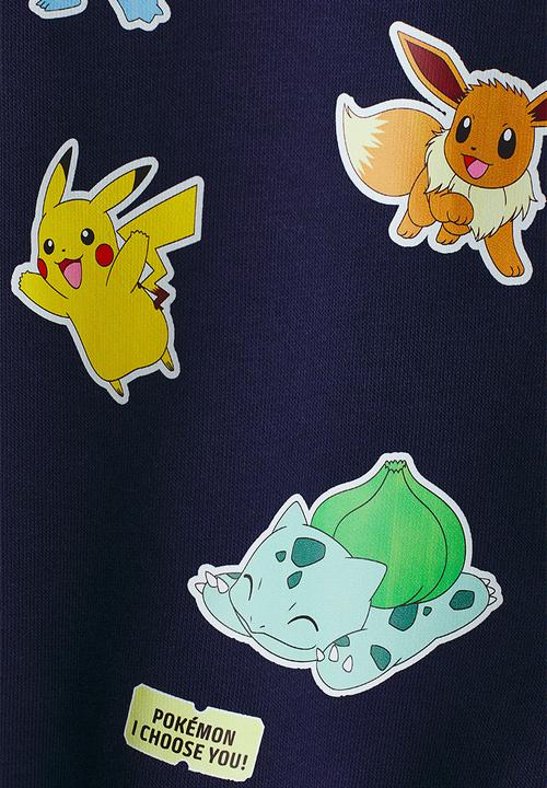 H&M - Printed sweatshirt - navy blue/pokemon