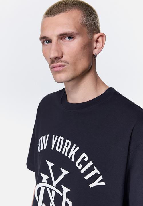 H&M - Loose fit printed T-shirt - dark blue/new york city