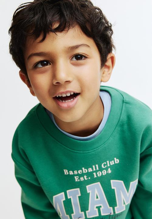 H&M - Printed sweatshirt - green/miami