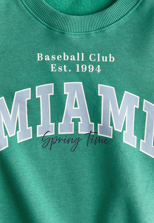H&M - Printed sweatshirt - green/miami