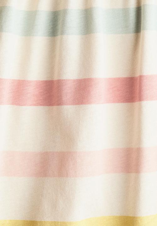 H&M - Printed cotton dress - cream/striped