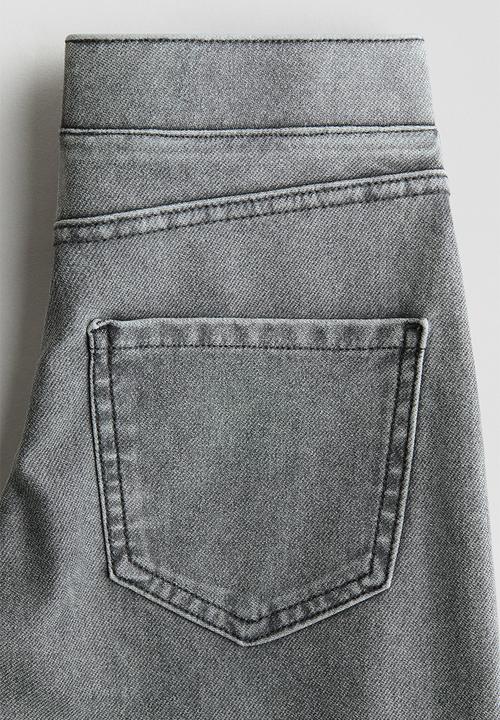 H&M - Studded denim-look trousers - light denim grey