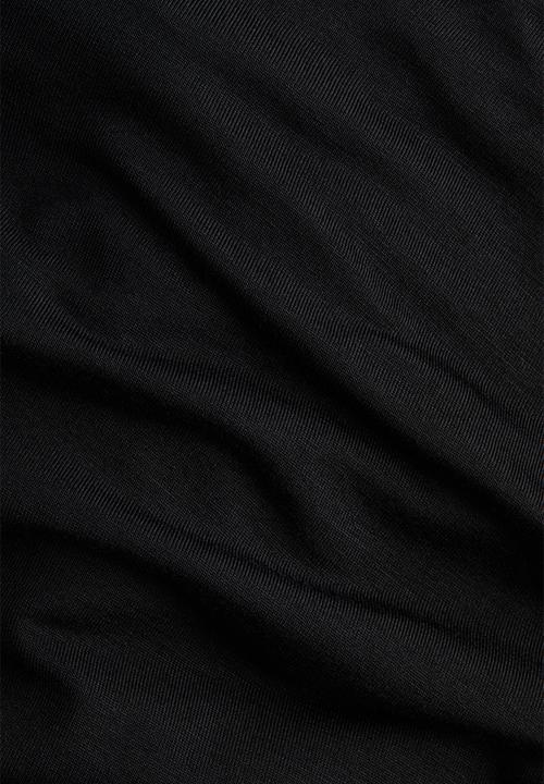 H&M - Draped scarf-detail top - black