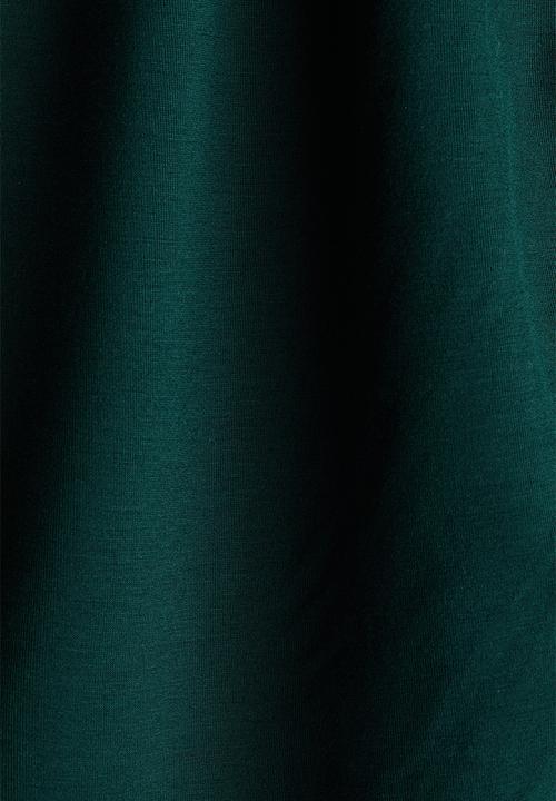 H&M - Draped scarf-detail top - dark green