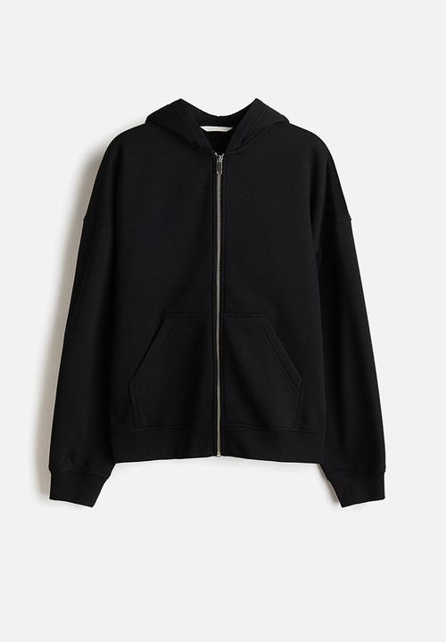 H&M - Zip-through hoodie - black