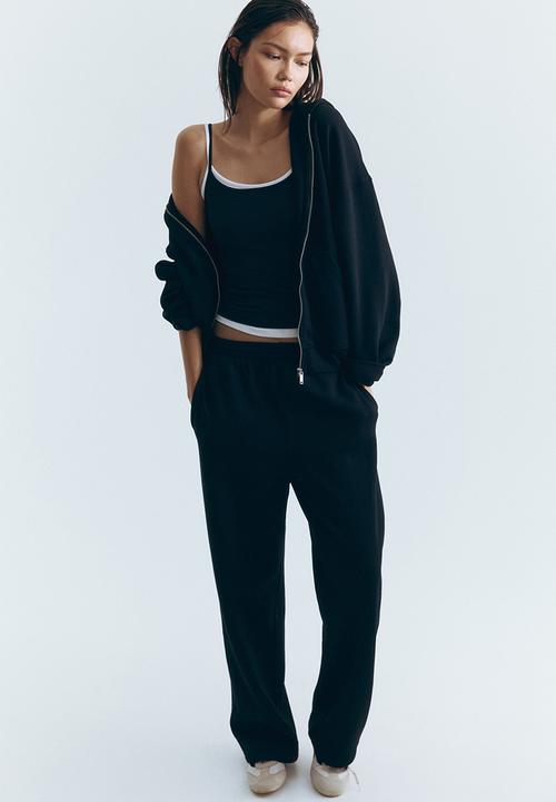 H&M - Zip-through hoodie - black