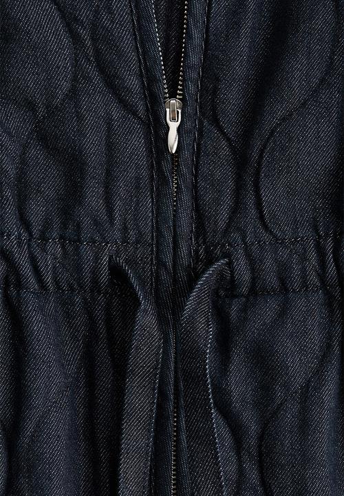 H&M - Quilted denim jacket - dark denim blue