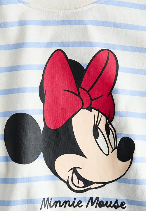 H&M - Loose-fit printed T-shirt - white/minnie mouse