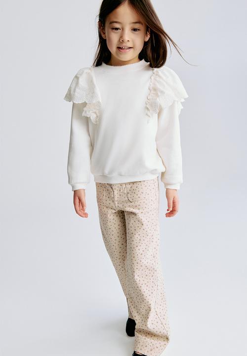 H&M - Frill-trimmed sweatshirt - white