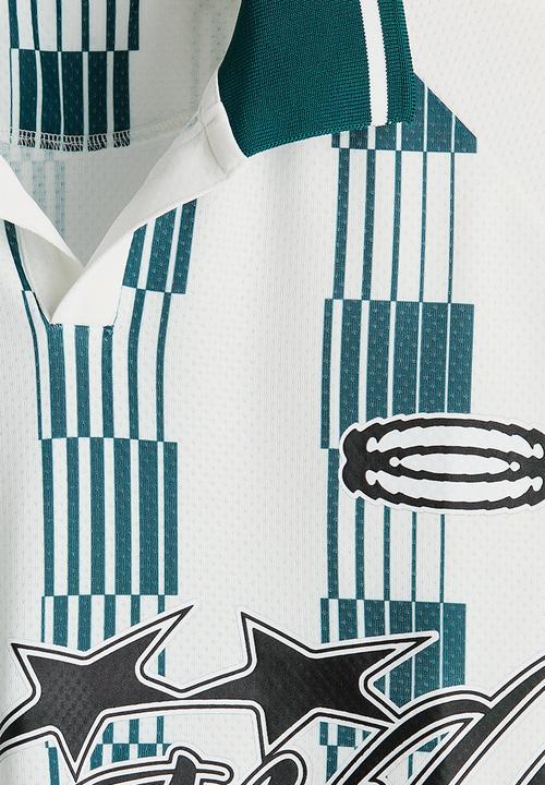 H&M - Loose fit football shirt - white/run wild