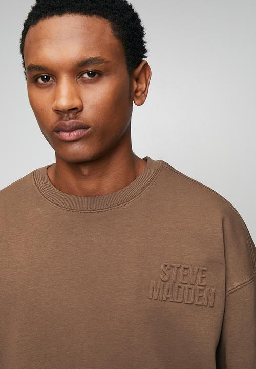 Steve Madden - Rome Relaxed Crew Neck Sweat - Choc
