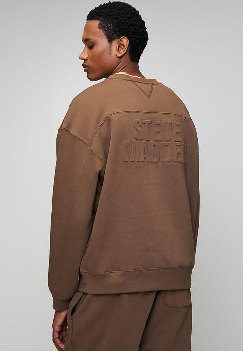 Steve Madden - Rome Relaxed Crew Neck Sweat - Choc