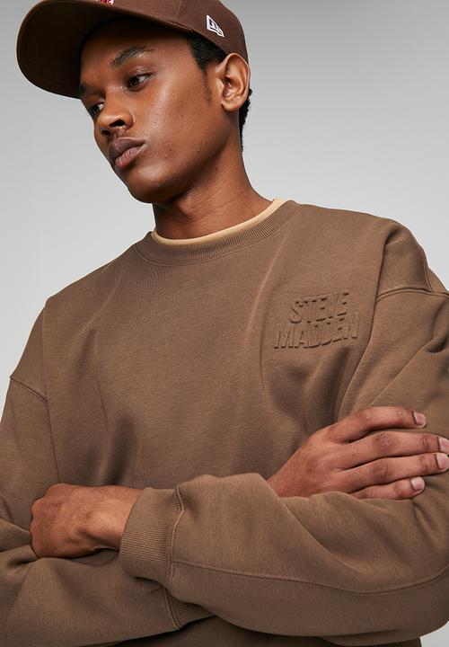 Steve Madden - Rome Relaxed Crew Neck Sweat - Choc