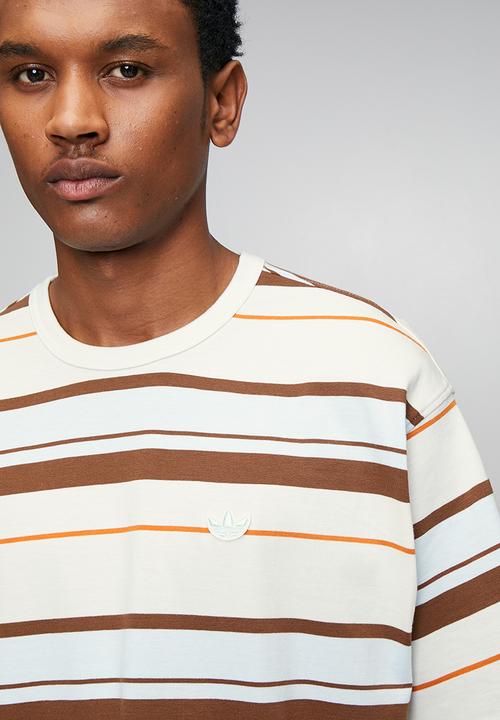 adidas Originals - Summer Glow Striped Crew Neck Tee - Offwhite/Assorted