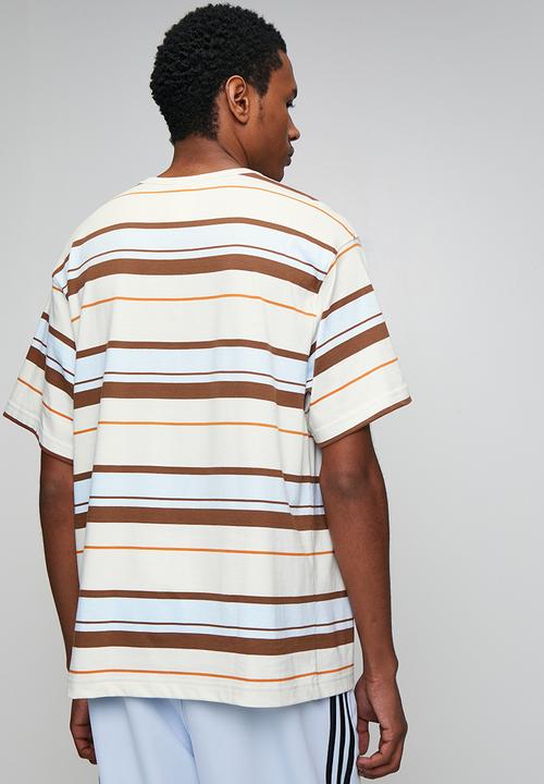 adidas Originals - Summer Glow Striped Crew Neck Tee - Offwhite/Assorted