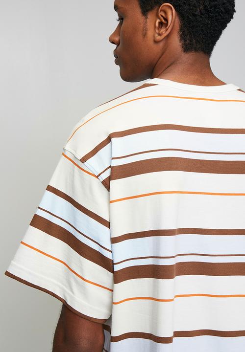 adidas Originals - Summer Glow Striped Crew Neck Tee - Offwhite/Assorted