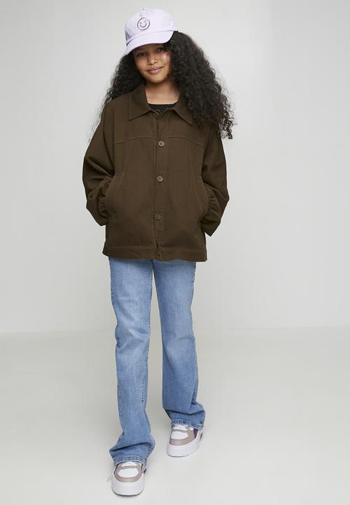 Pop Candy - Cropped shacket - dark coffee