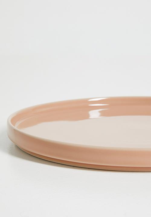 H&M - Stoneware dinner plate - light pink
