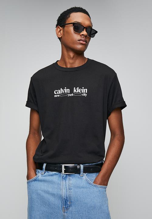 Calvin Klein - Short Sleeve 30S Whsl Ck Nyc Graphic Tee - Black