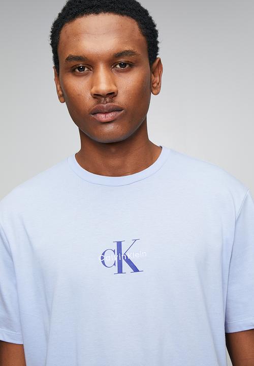 Calvin Klein - Short Sleeve 30S Micro Monologo Graphic Tee - Casual Blue