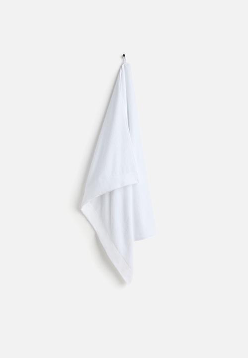 H&M - Cotton terry bath sheet - white