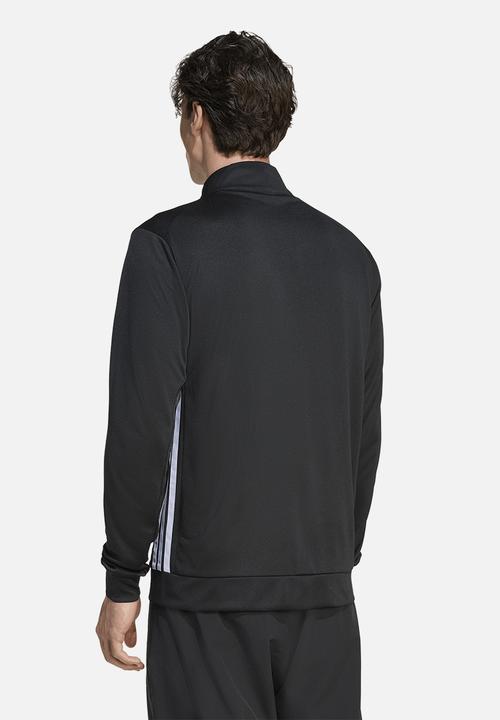 adidas Performance - Workout Essentials All-Set 3-Stripes Knit Track Top - Black/white