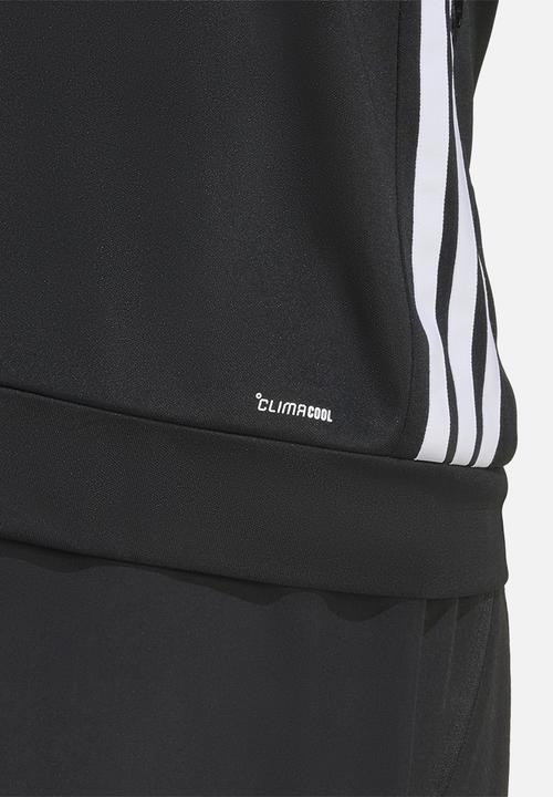 adidas Performance - Workout Essentials All-Set 3-Stripes Knit Track Top - Black/white