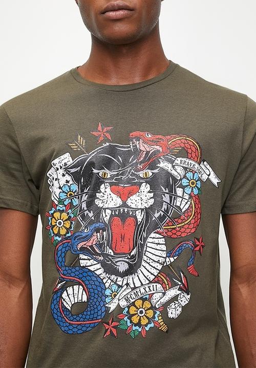 Brave Soul - T-Shirts - Khaki