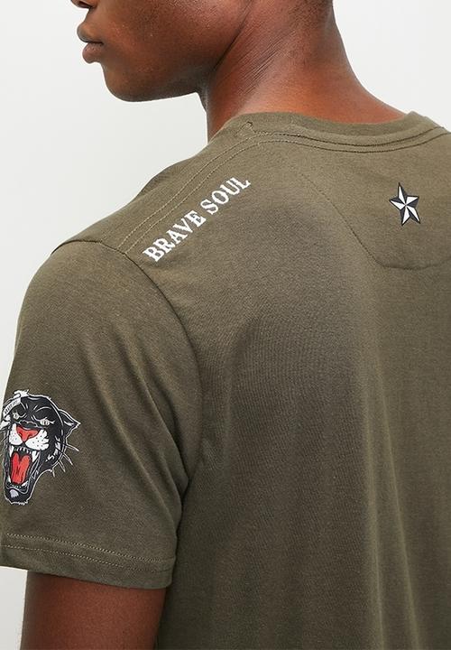 Brave Soul - T-Shirts - Khaki