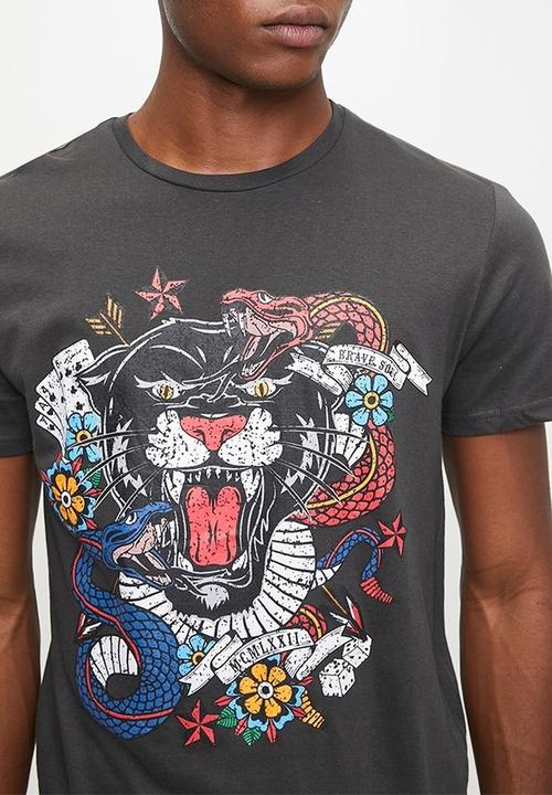 Brave Soul - T-Shirts - Charcoal