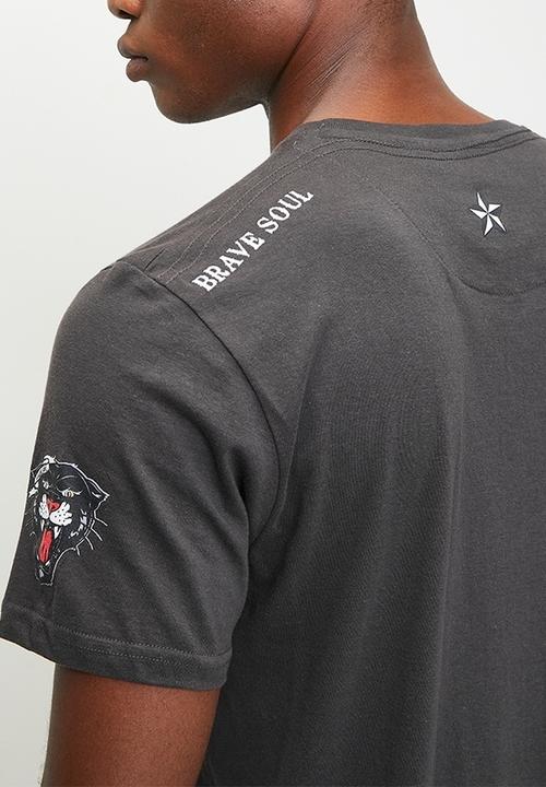 Brave Soul - T-Shirts - Charcoal