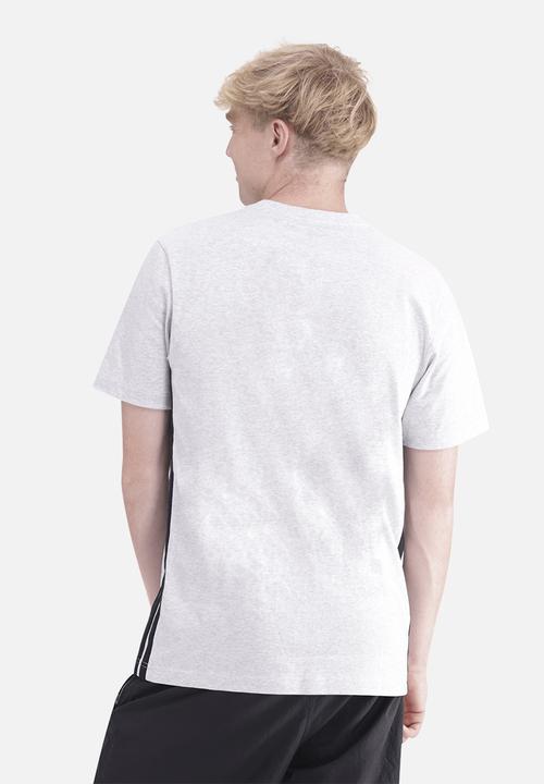 adidas Performance - Essentials 3-Stripes Single Jersey T-Shirt - Grey/Blk