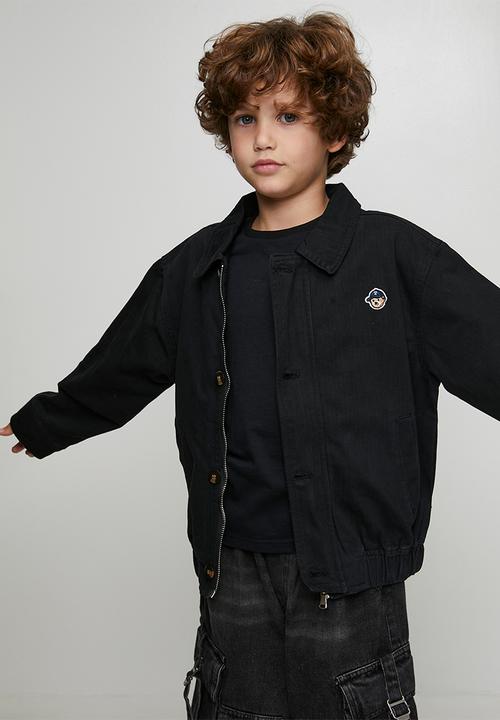 Pop Candy - Collared bomber jacket - black