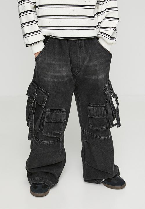 Pop Candy - Cargo jeans with multi-functional pockets - black