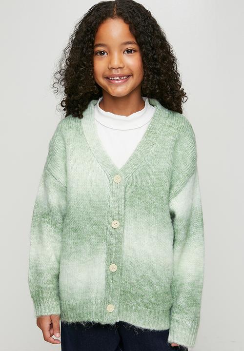 Pop Candy - Knit v-neck cardigan - pastel green gradient