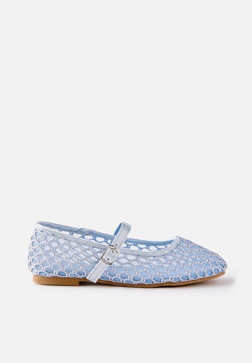 Cotton On - Olivia Ballet Flat - Ice Blue/Woven