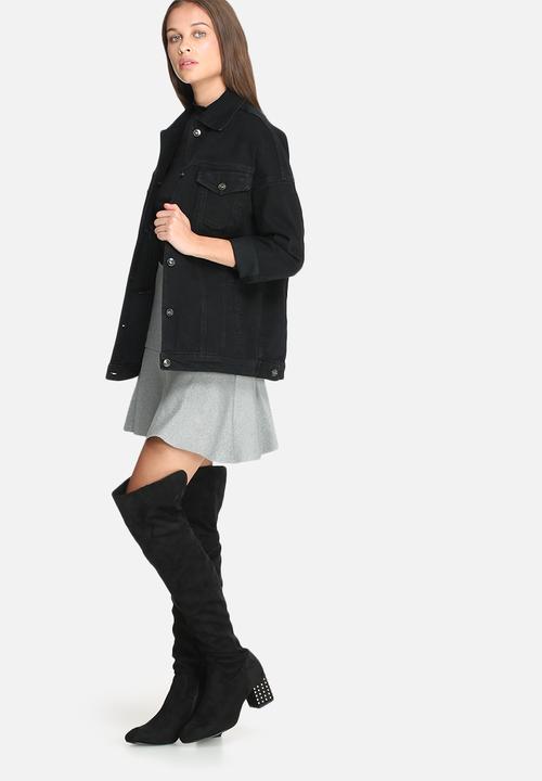 dailyfriday - Dropped waist scuba mini skirt