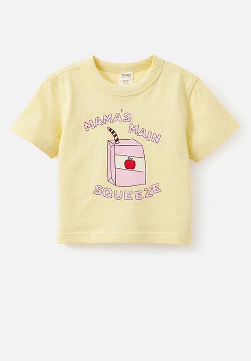Cotton On - Bobbi Short Sleeve Graphic Tee - Baby Yellow/Main Squeeze