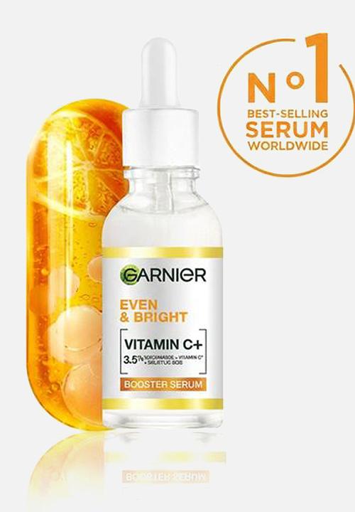 Garnier - Even and Bright Vitamin C Booster Serum Regime Bundle Set- 3 Piece