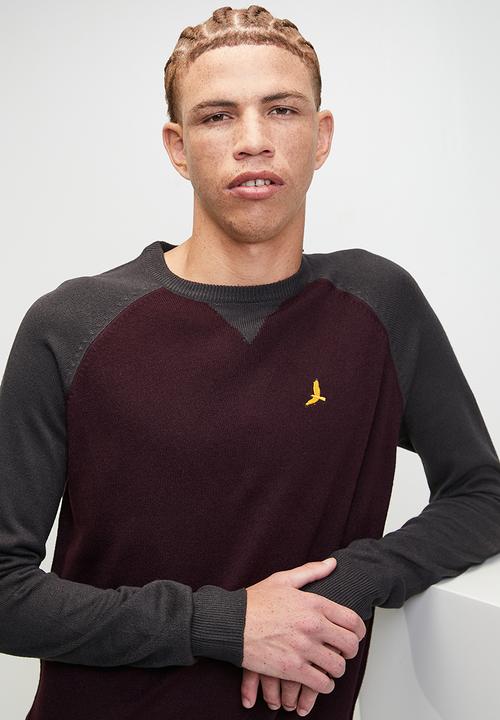 Brave Soul - Knitted - Oxblood/Slate Grey