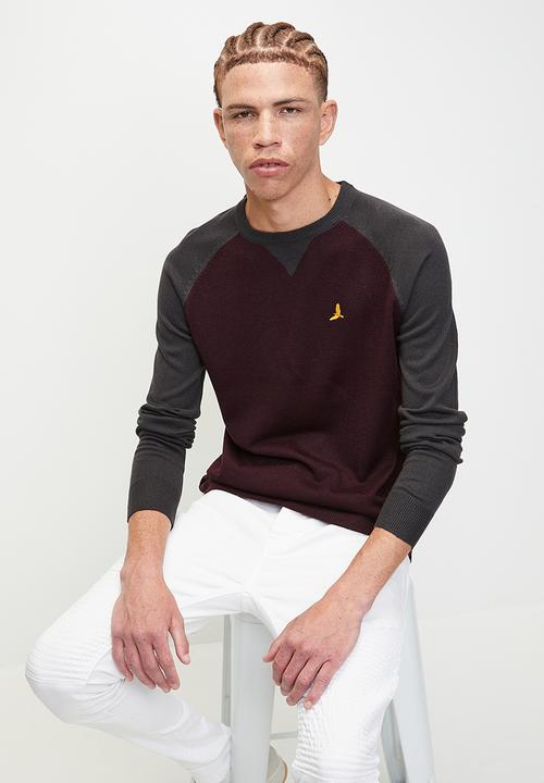 Brave Soul - Knitted - Oxblood/Slate Grey